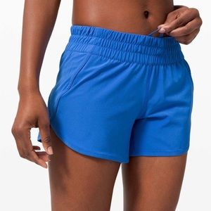 NWT lululemon tracker shorts size 10 wild bluebell